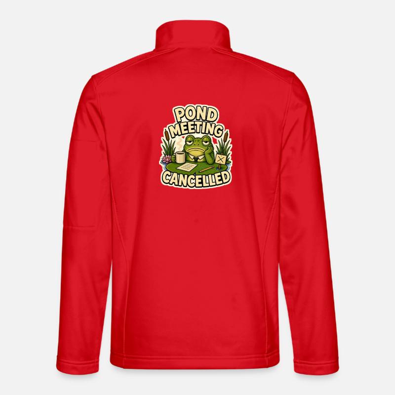 Réunion sur l’étang annulée grenouille - Veste en tissu softshell Unisexe - rouge