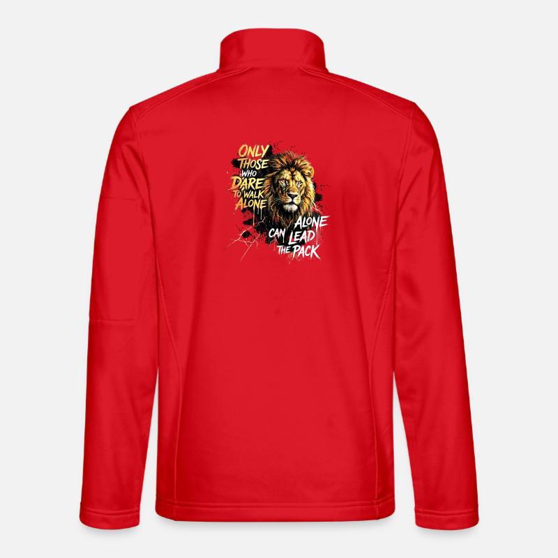 Leo Motivation Leader Saying - Unisex Softshell Jacket - red