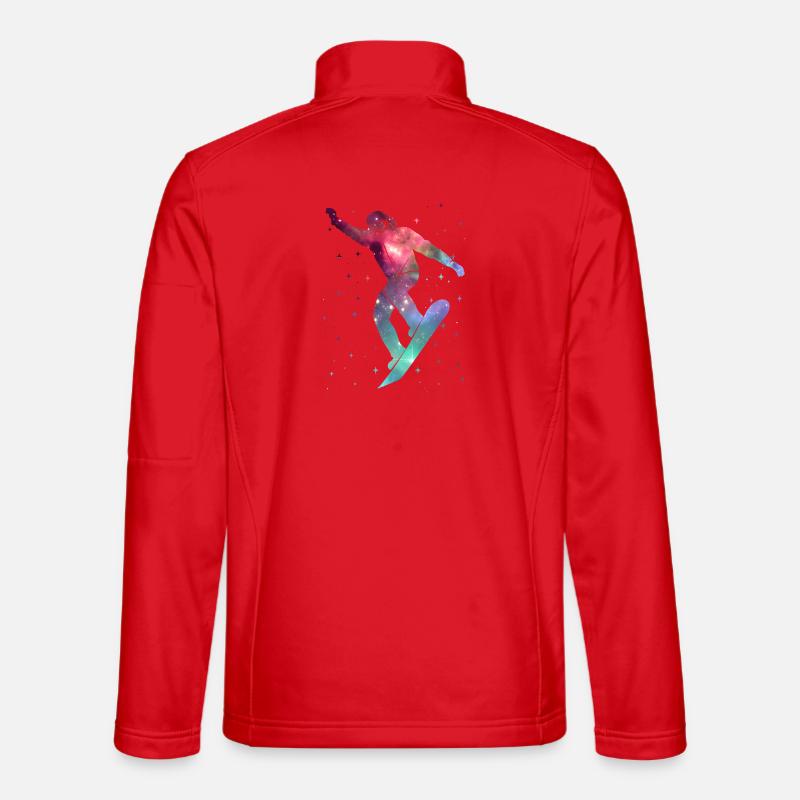 Snowboarders Snowboarding Space Snowboarding - Unisex Softshell Jacket - red