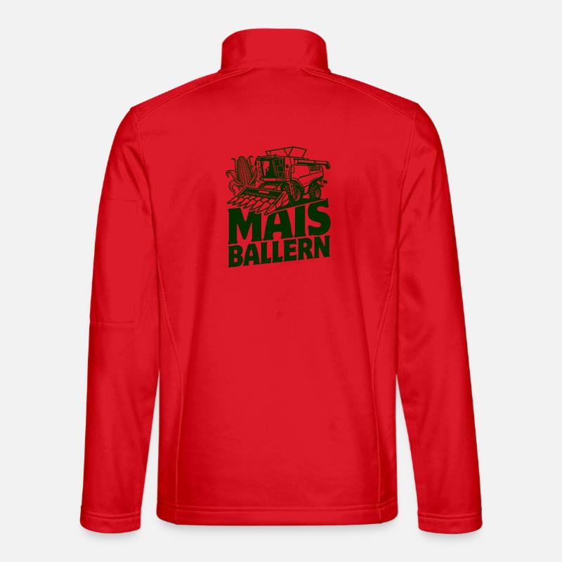 Mais | Maisernte | Maiskolben - Unisex Softshelljacke - Rot