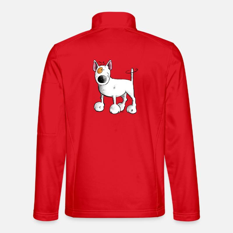 Bullterrier- Bull Terrier - Hund - Unisex Softshelljacke - Rot