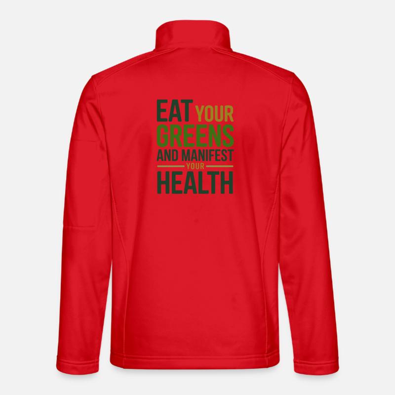 Naturopath Eat Your Greens Manifest Health Pro  - Unisex Softshell Jacket - red