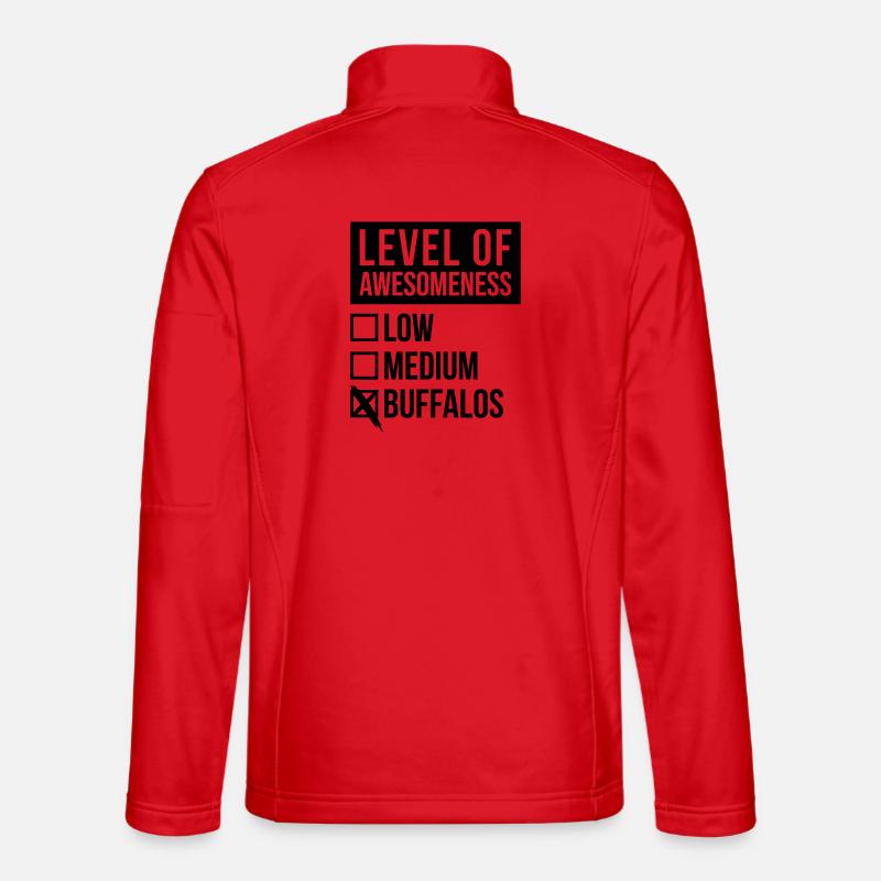 Büffel Büffel Büffel Büffel - Unisex Softshelljacke - Rot