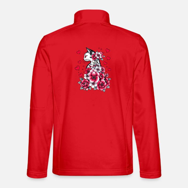 Chat blanc Veste en tissu softshell Unisexe