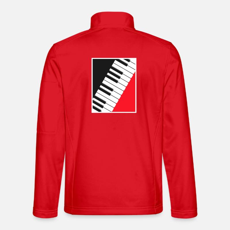 Art d’affiche clavier de piano - Veste en tissu softshell Unisexe - rouge