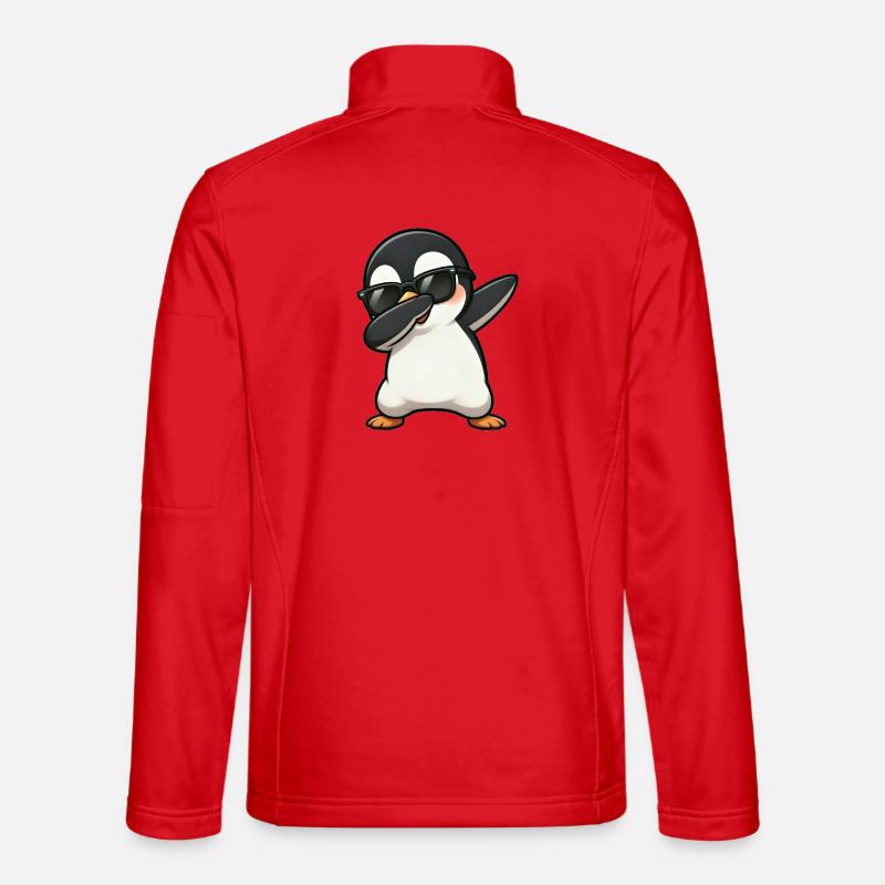 Dabbing Pinguin - Unisex Softshelljacke - Rot
