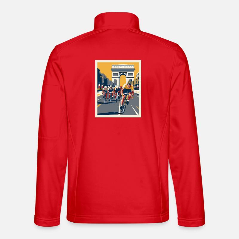 Paris Sprint — Cycling Memory - Unisex Softshell Jacket - red