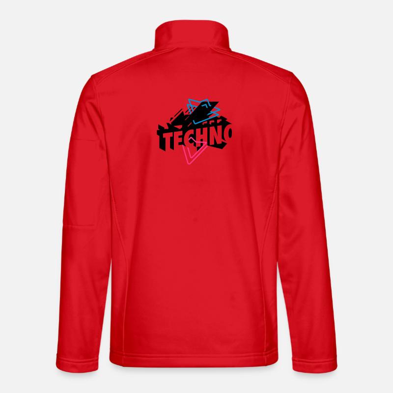 Techno Music - Unisex Softshell Jacket - red