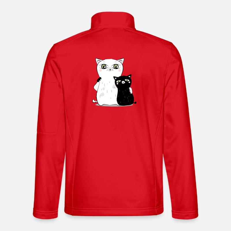 Chat Blanc & chat noir Veste en tissu softshell Unisexe