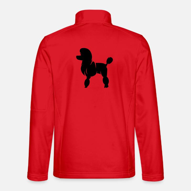 King Poodle Silhouette - Unisex Softshell Jacket - red