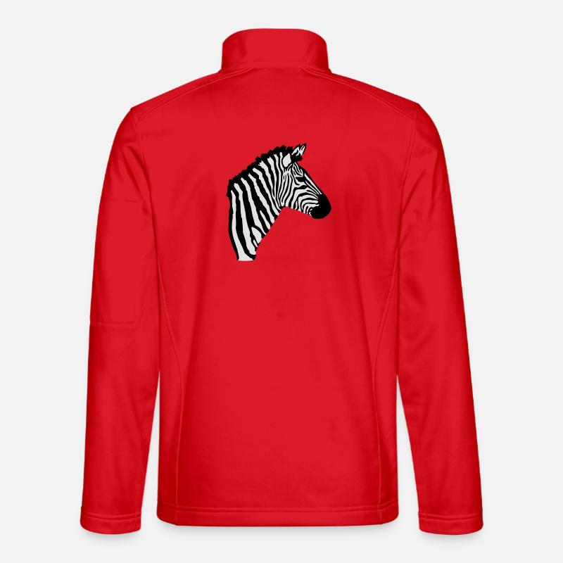 A zebra's head - Unisex Softshell Jacket - red