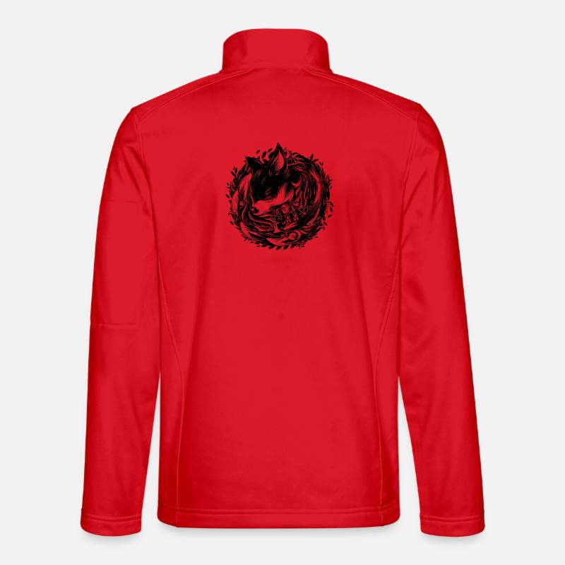 fox at the Burrow - Unisex Softshell Jacket - red
