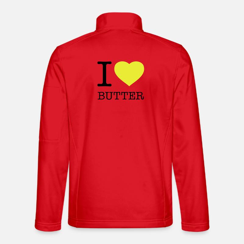 I LOVE BUTTER - Unisex Softshell Jacket - red