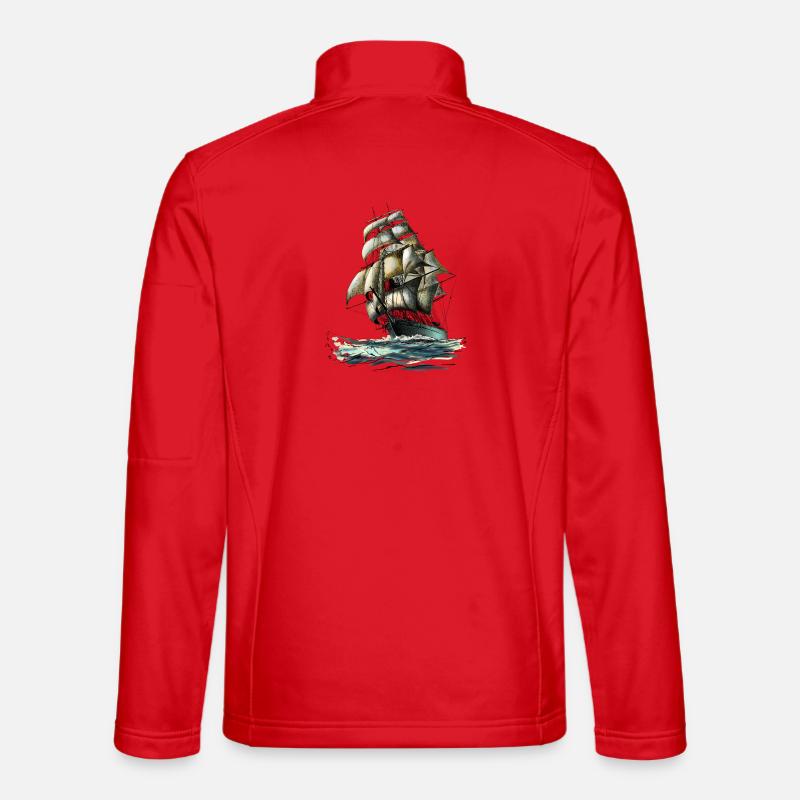 Segelschiff - Unisex Softshelljacke - Rot