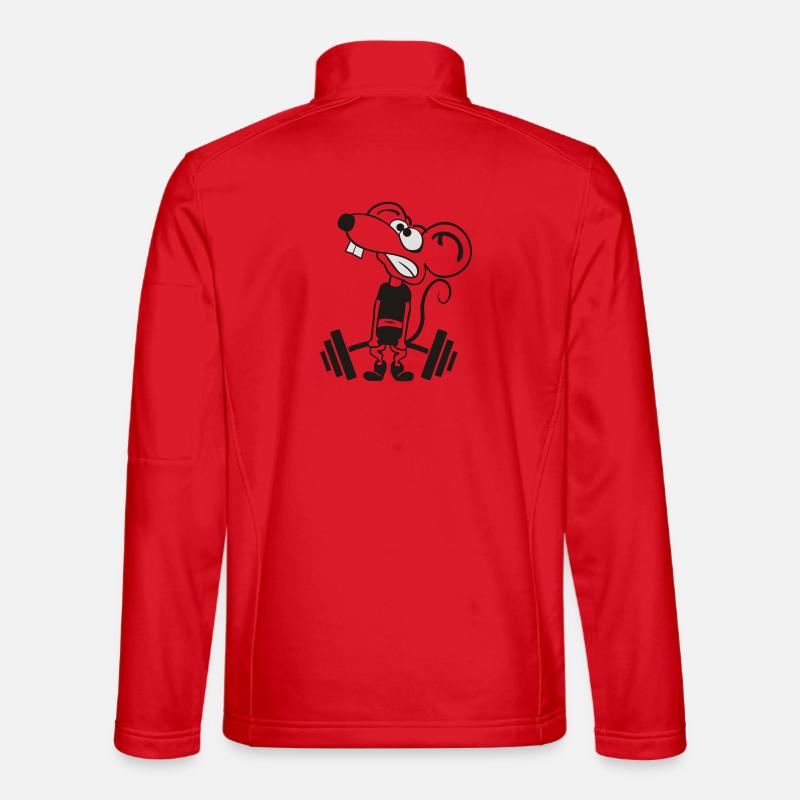 Pump Maus kontur 2c - Unisex Softshelljacke - Rot