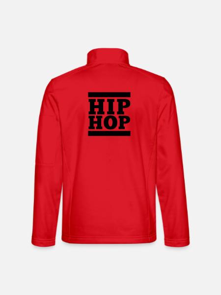 HIP HOP, Das hat mit Hip Hop nichts zu tun - Unisex Softshelljacke - Rot - Hinten