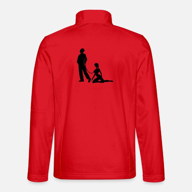 Frau an der Leine Junggesellen - Unisex Softshelljacke - Rot
