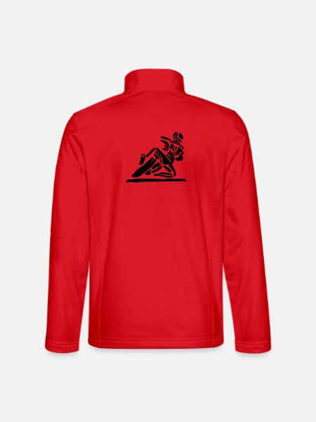 Hanging_of - Unisex Softshelljacke - Rot - Hinten