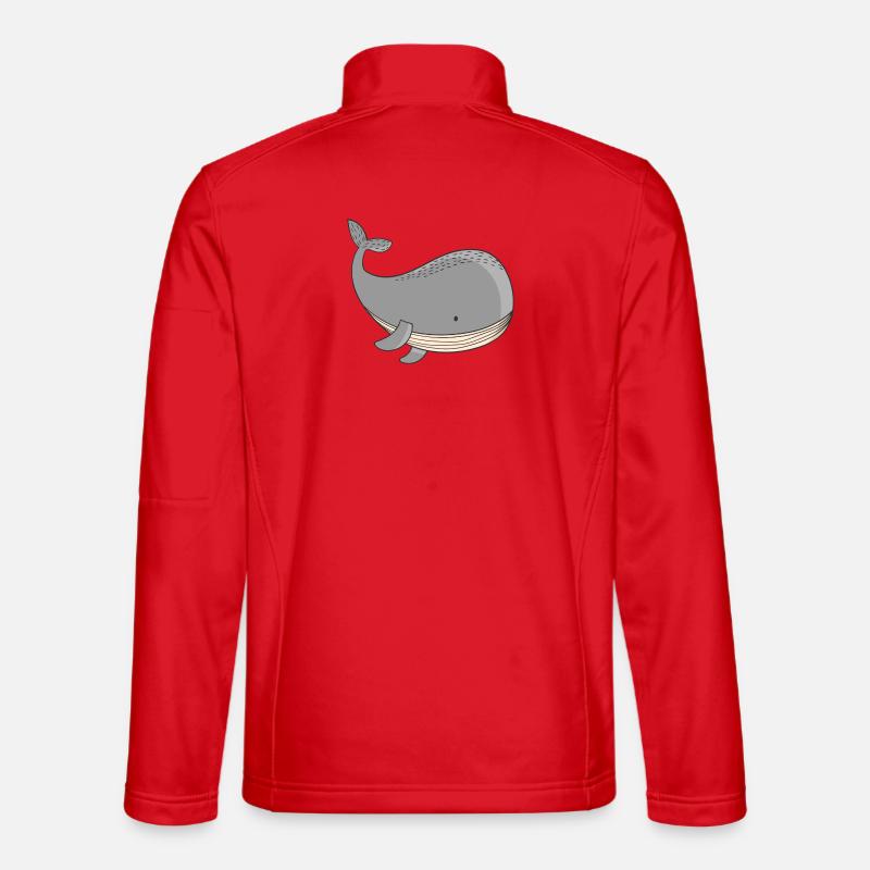 whale - Unisex Softshell Jacket - red