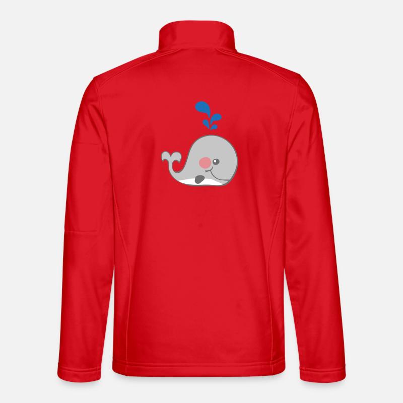 whale - Unisex Softshell Jacket - red
