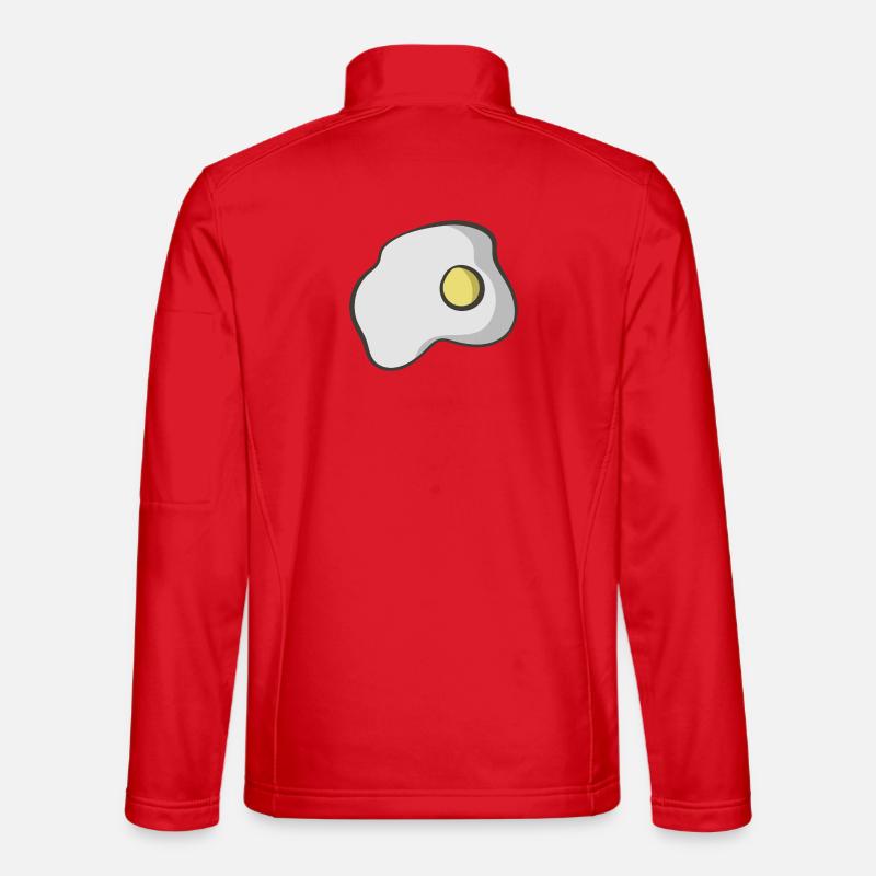 fried egg - Unisex Softshell Jacket - red