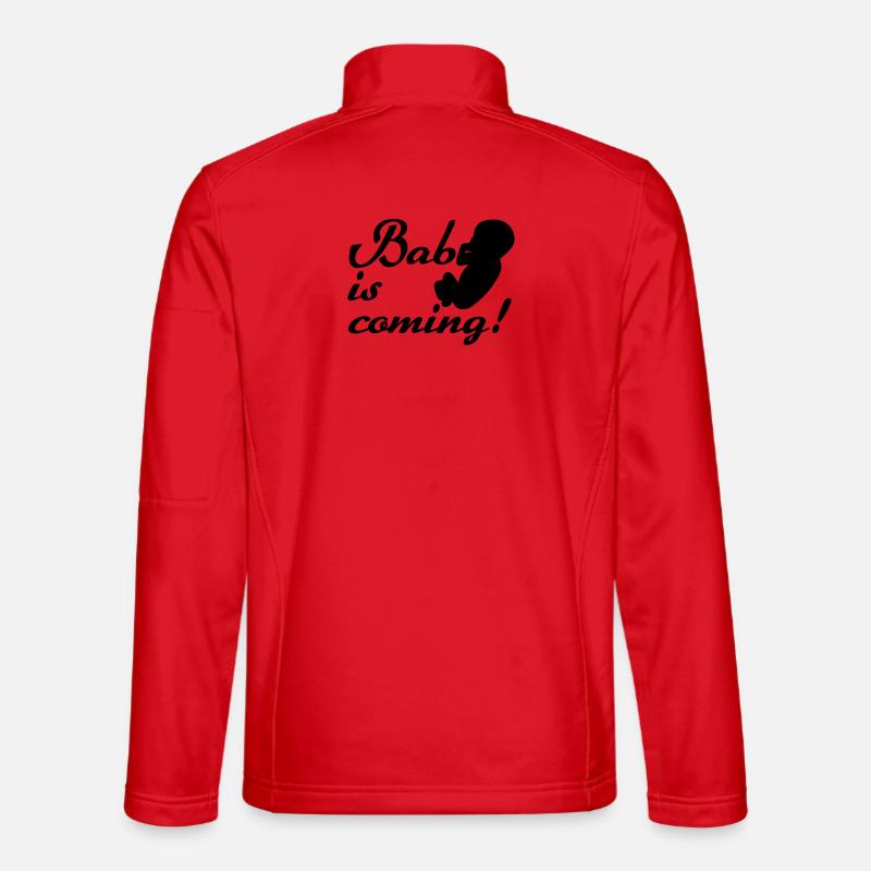 Bébé arrive Naissance, Grossesse, Cadeau Veste en tissu softshell Unisexe