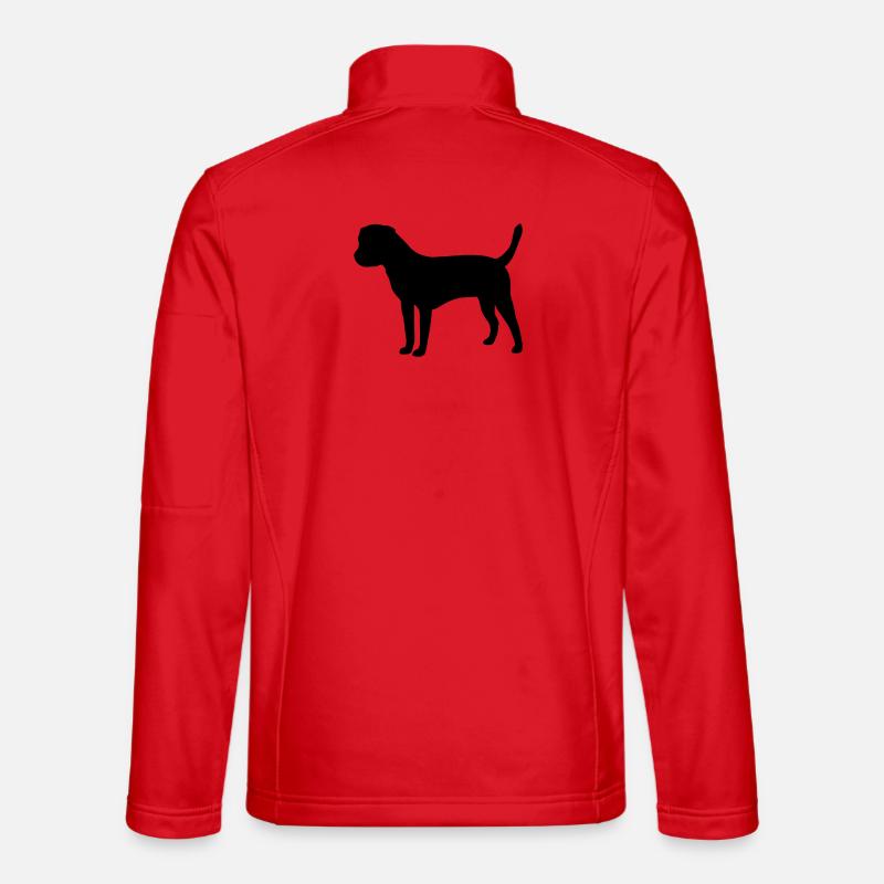 Border Terrier - Unisex Softshell Jacket - red