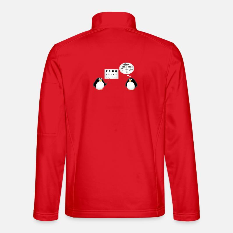 Pinguin Seh Test - Augenarzt - Unisex Softshelljacke - Rot