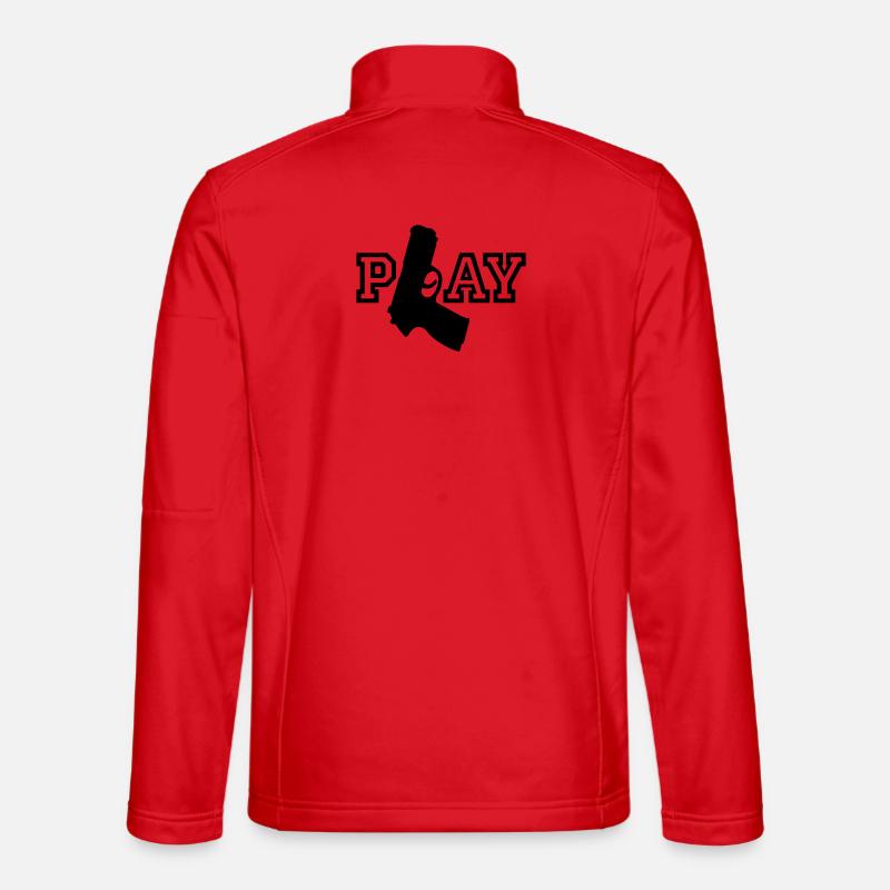 Play | Gun | Waffe - Unisex Softshell Jacket - red
