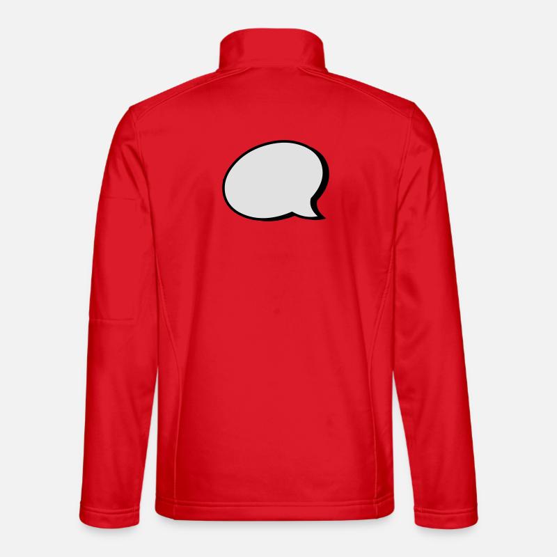 2541614 15422397 speech bubble - Unisex Softshell Jacket - red