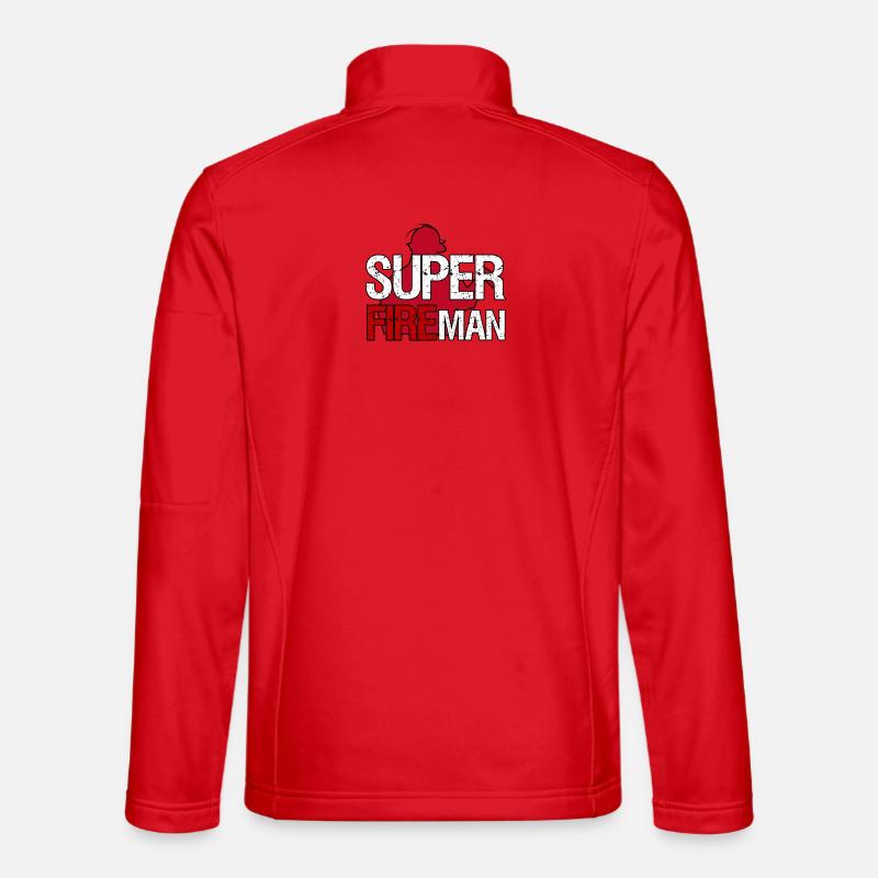 Super Fireman Feuerwehr Feuerwehrmann Geschenk - Unisex Softshelljacke - Rot