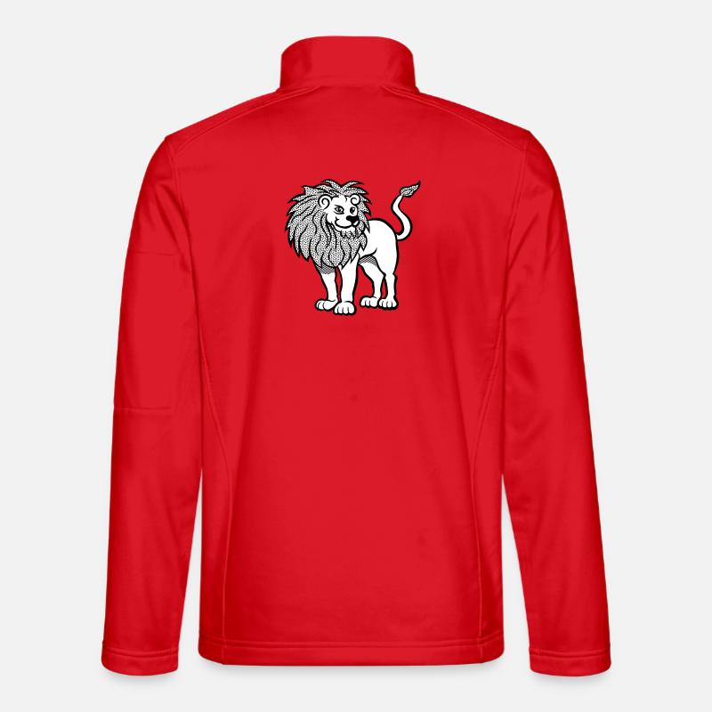 lion - Unisex Softshell Jacket - red