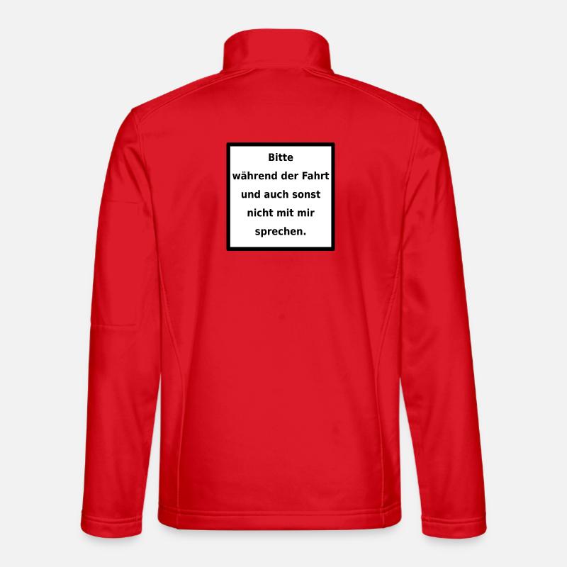 Genereller Warnhinweis. (black/white) - Unisex Softshelljacke - Rot