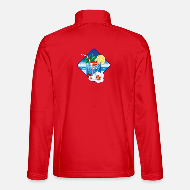Tropischer Stranddrink im Eisglas - Unisex Softshell Jacket - red