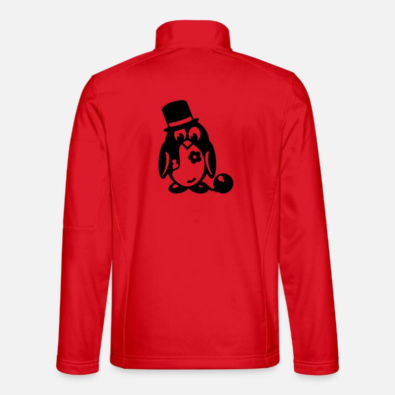 penguin bachelor - Unisex Softshell Jacket - red