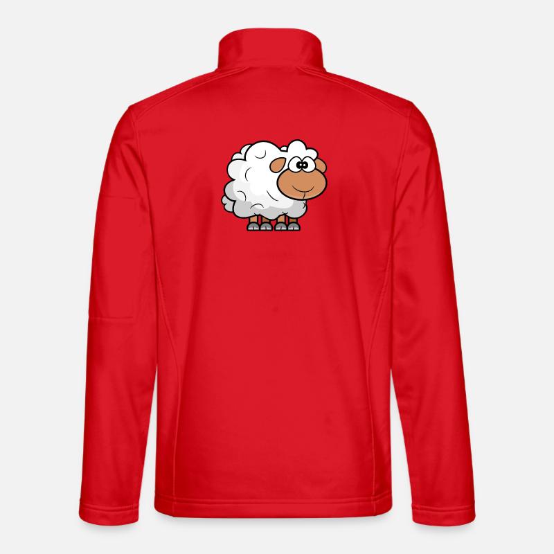 Moutons comiques de dessin animé Veste en tissu softshell Unisexe