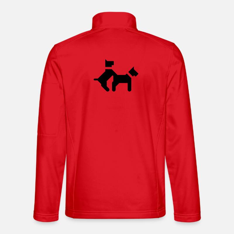 Fickende Hunde - Unisex Softshelljacke - Rot