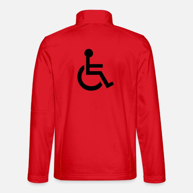 Behindertengerechter Symbol - Unisex Softshelljacke - Rot