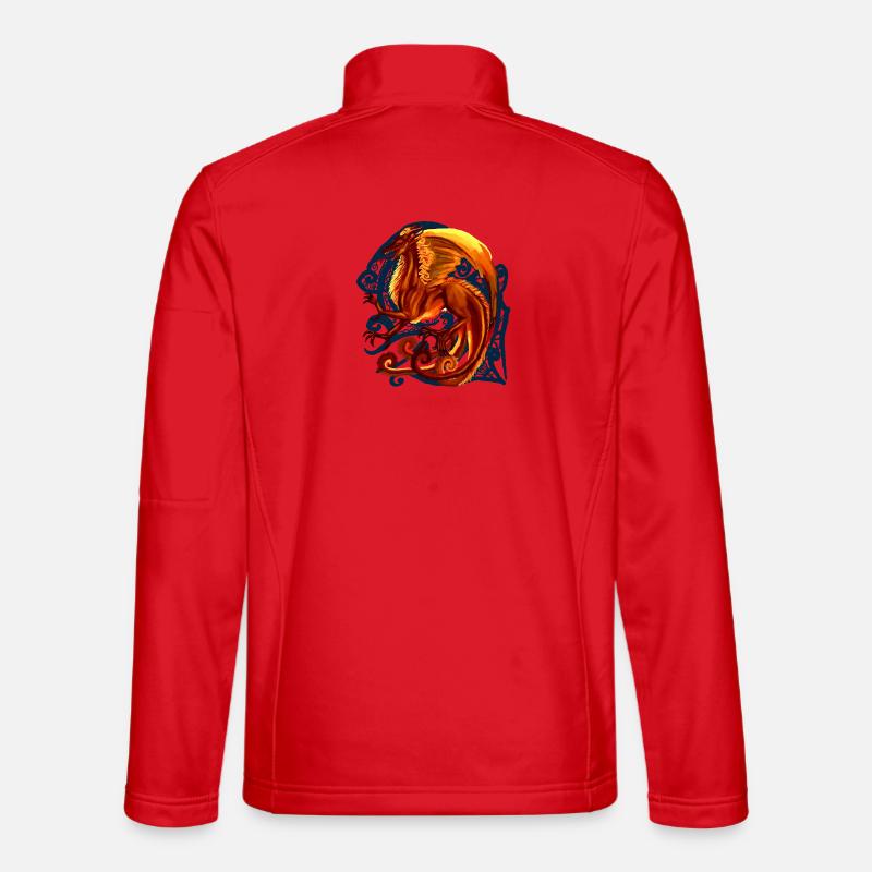roter Drache - Unisex Softshelljacke - Rot