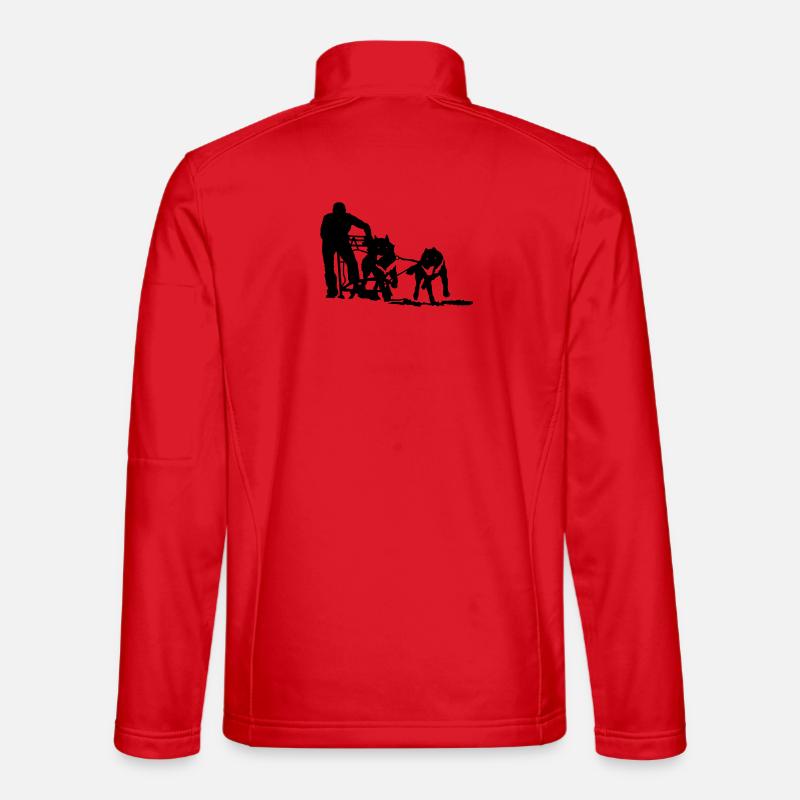 Hundeschlitten - Unisex Softshelljacke - Rot