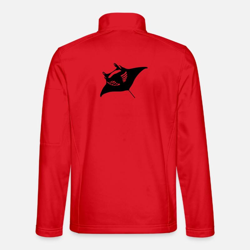 Teufelsrochen - Unisex Softshelljacke - Rot