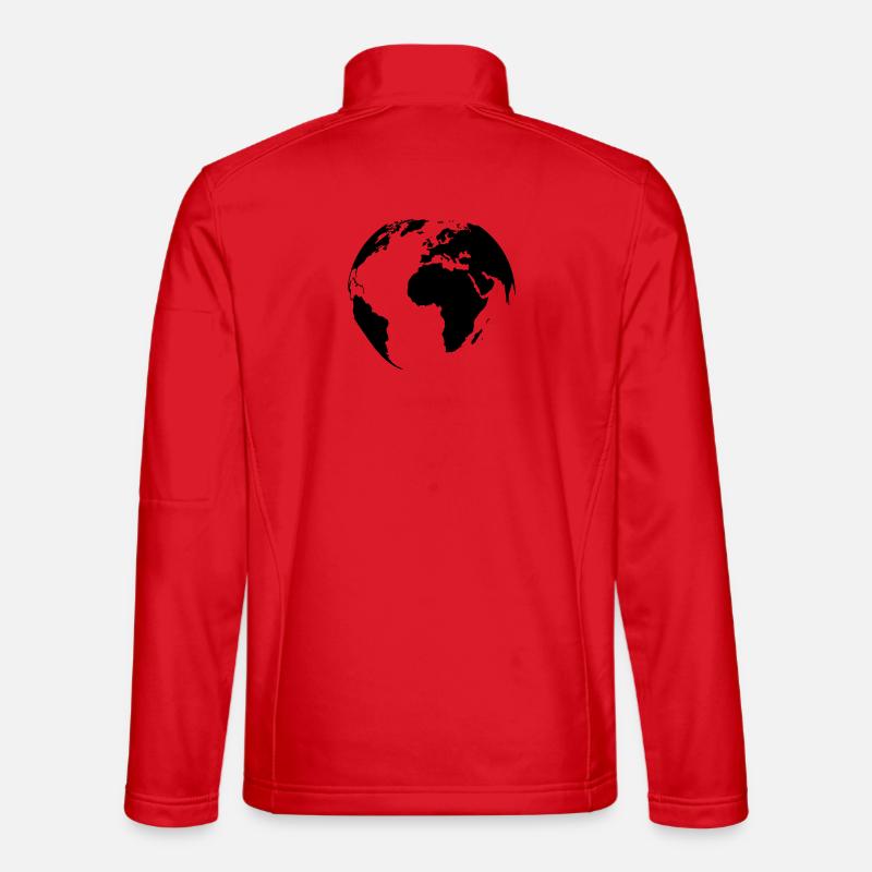 weltkugel-schwarz - Unisex Softshelljacke - Rot