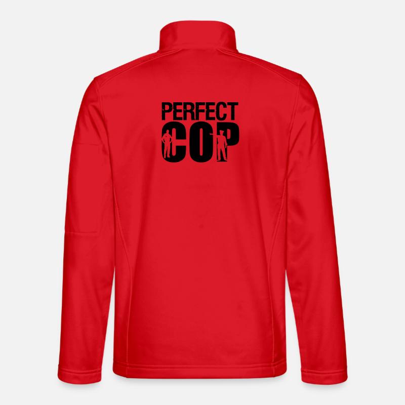 Perfect Cop Polizei Polizist Beruf Spruch Geschenk Unisex Softshell Jacket