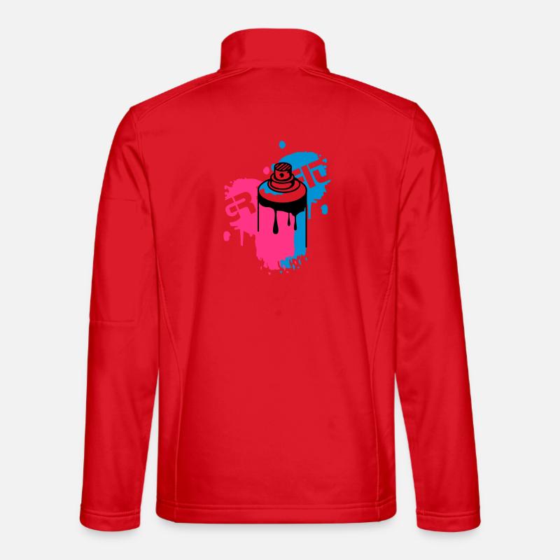 Spraydose Graffiti Style - Unisex Softshelljacke - Rot