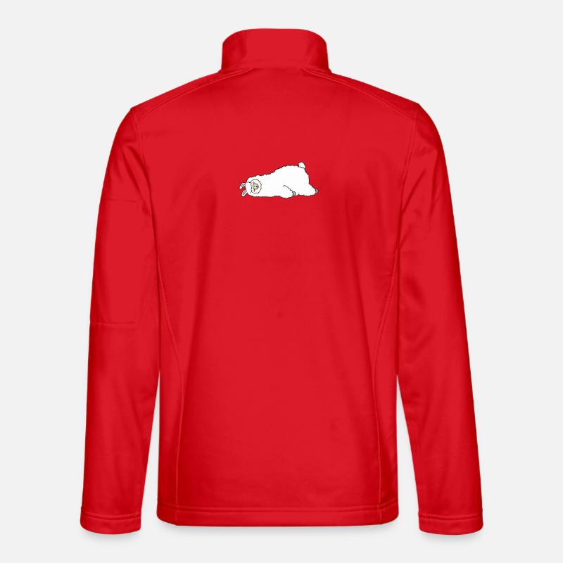 Schlafendes Lama - Unisex Softshelljacke - Rot