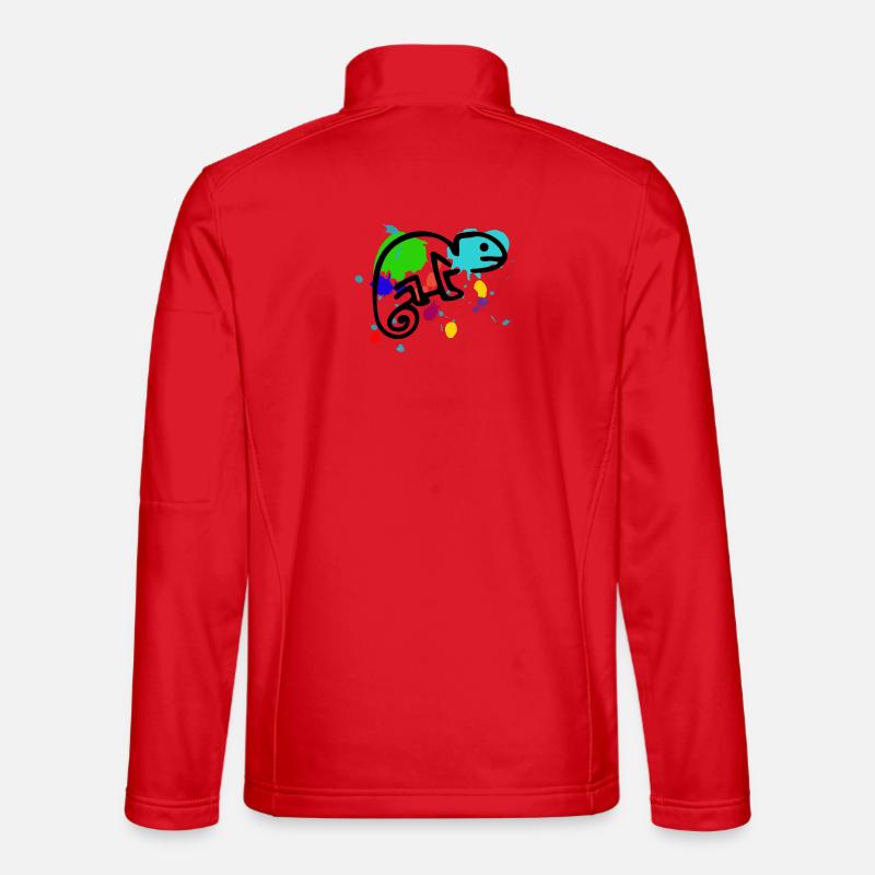 Buntes Chamäleon - Unisex Softshelljacke - Rot