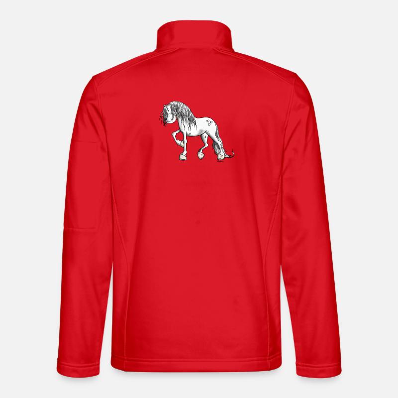 Mignon Cheval Blanc Veste en tissu softshell Unisexe