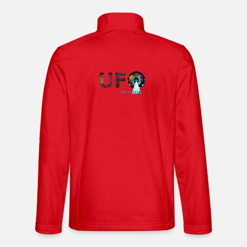 ufo - take a trip - Unisex Softshelljacke - Rot