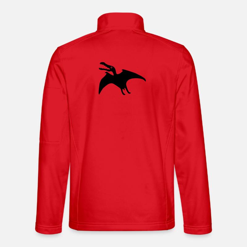 flugsaurier dinosaurier fliegen - Unisex Softshelljacke - Rot