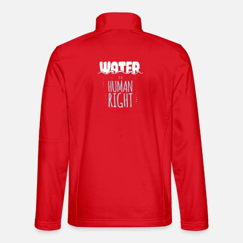 Water is a Human Right - Unisex Softshell Jacket - red
